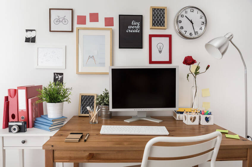 Designate workspace at home productive Tips to stay productive while working from home work from home office