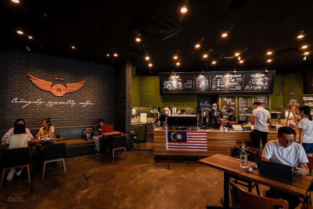 Interior of BeĀngels Specialty Coffee