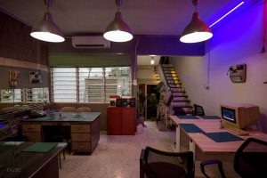 Office themed interior of Syarikat.Co