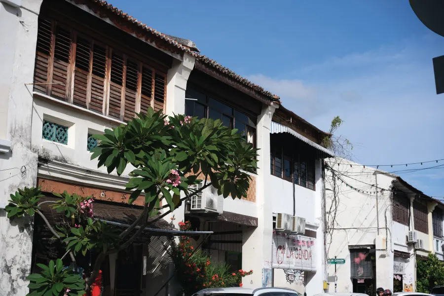 a row of old shophouses