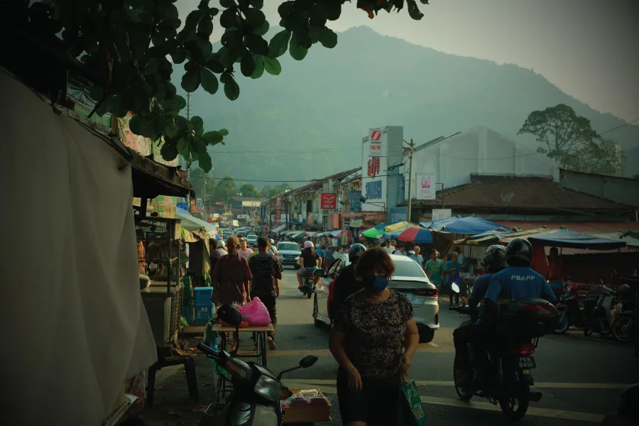 People passing by the streets of a town